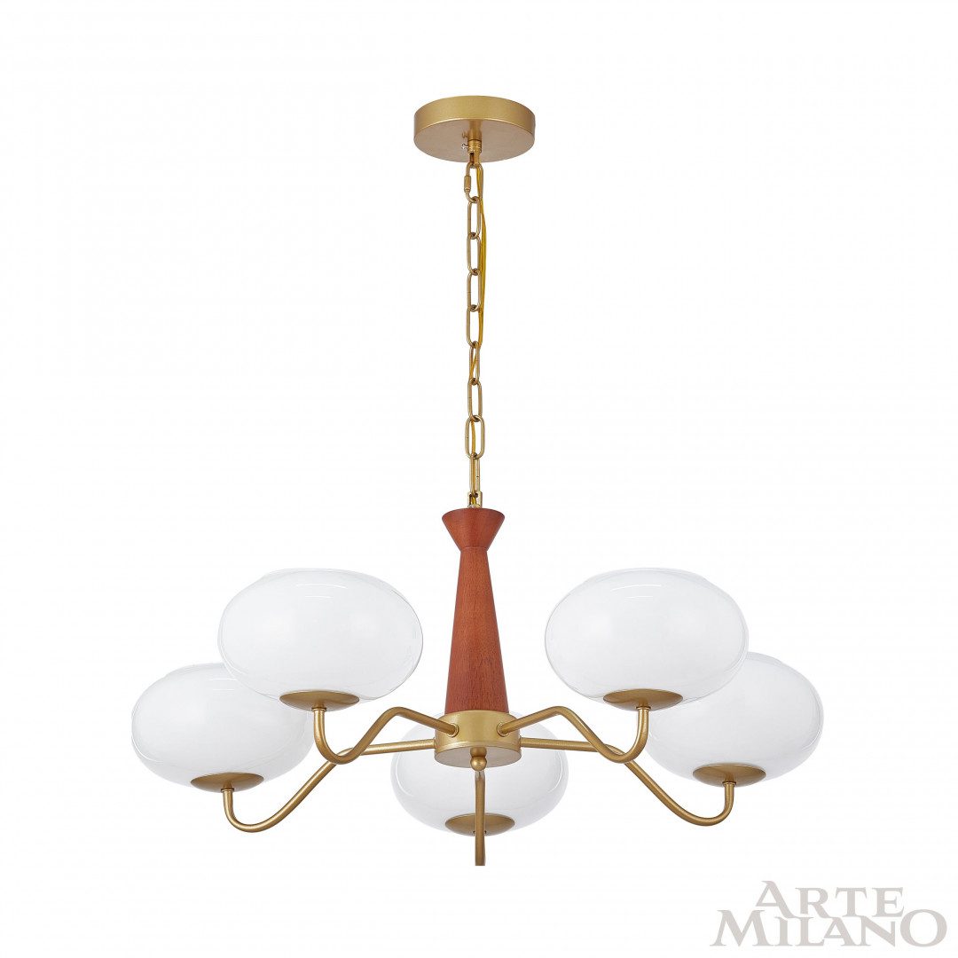 Подвесная люстра Arte Milano Napoli 310166/D680/5 BS/WD Подвесная люстра Arte Milano Napoli 310166/D680/5 BS/WD