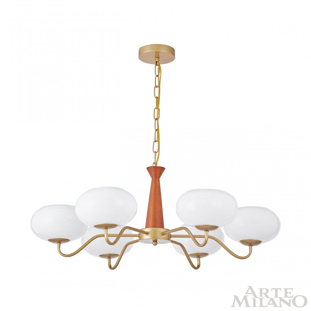 Подвесная люстра Arte Milano Napoli 310166/D780/6 BS/WD Подвесная люстра Arte Milano Napoli 310166/D780/6 BS/WD