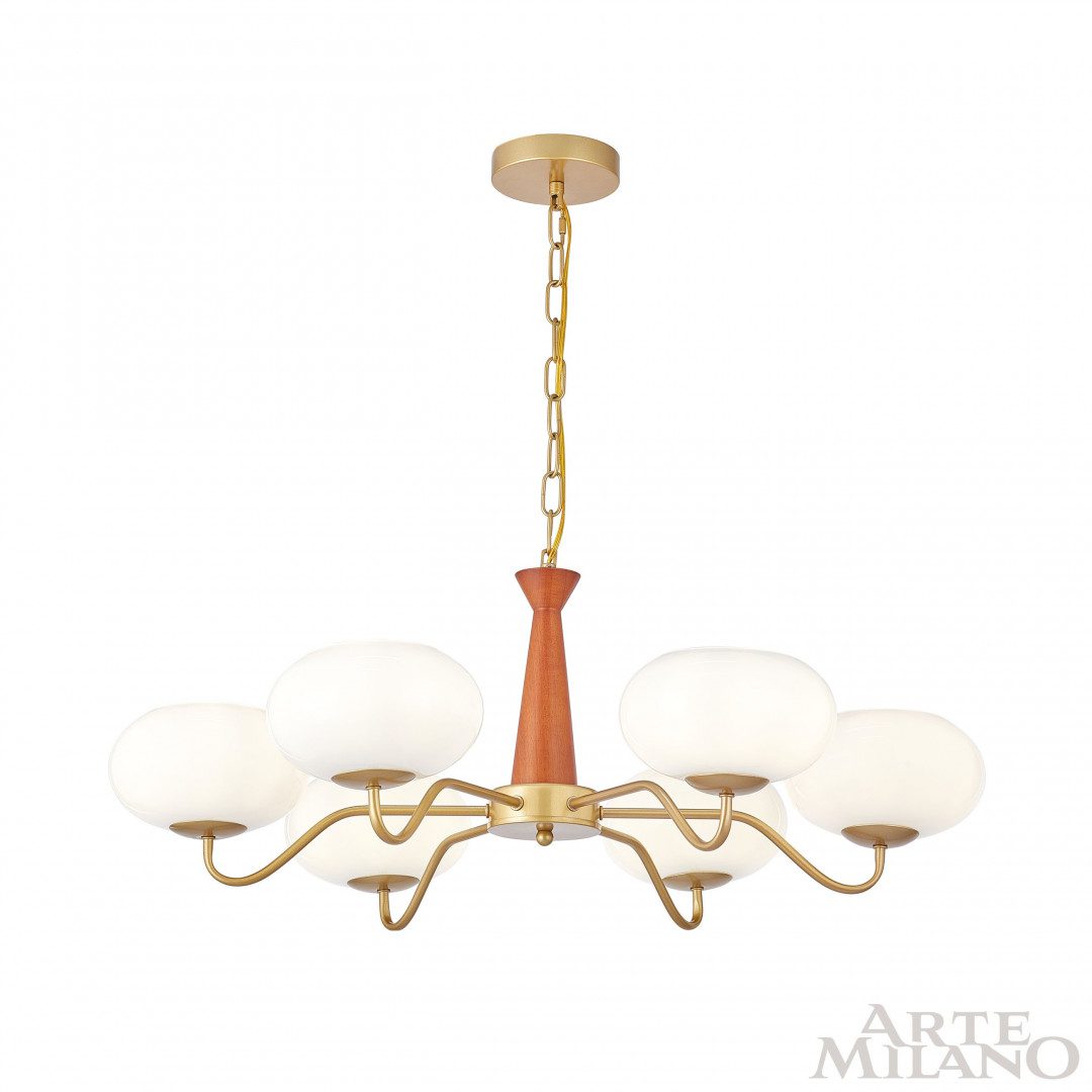 Подвесная люстра Arte Milano Napoli 310166/D780/6 BS/WD Подвесная люстра Arte Milano Napoli 310166/D780/6 BS/WD