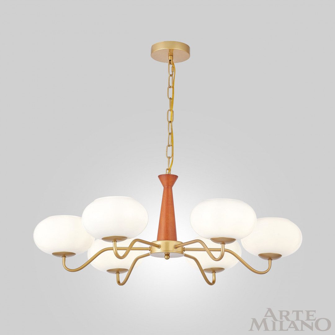 Подвесная люстра Arte Milano Napoli 310166/D780/6 BS/WD Подвесная люстра Arte Milano Napoli 310166/D780/6 BS/WD
