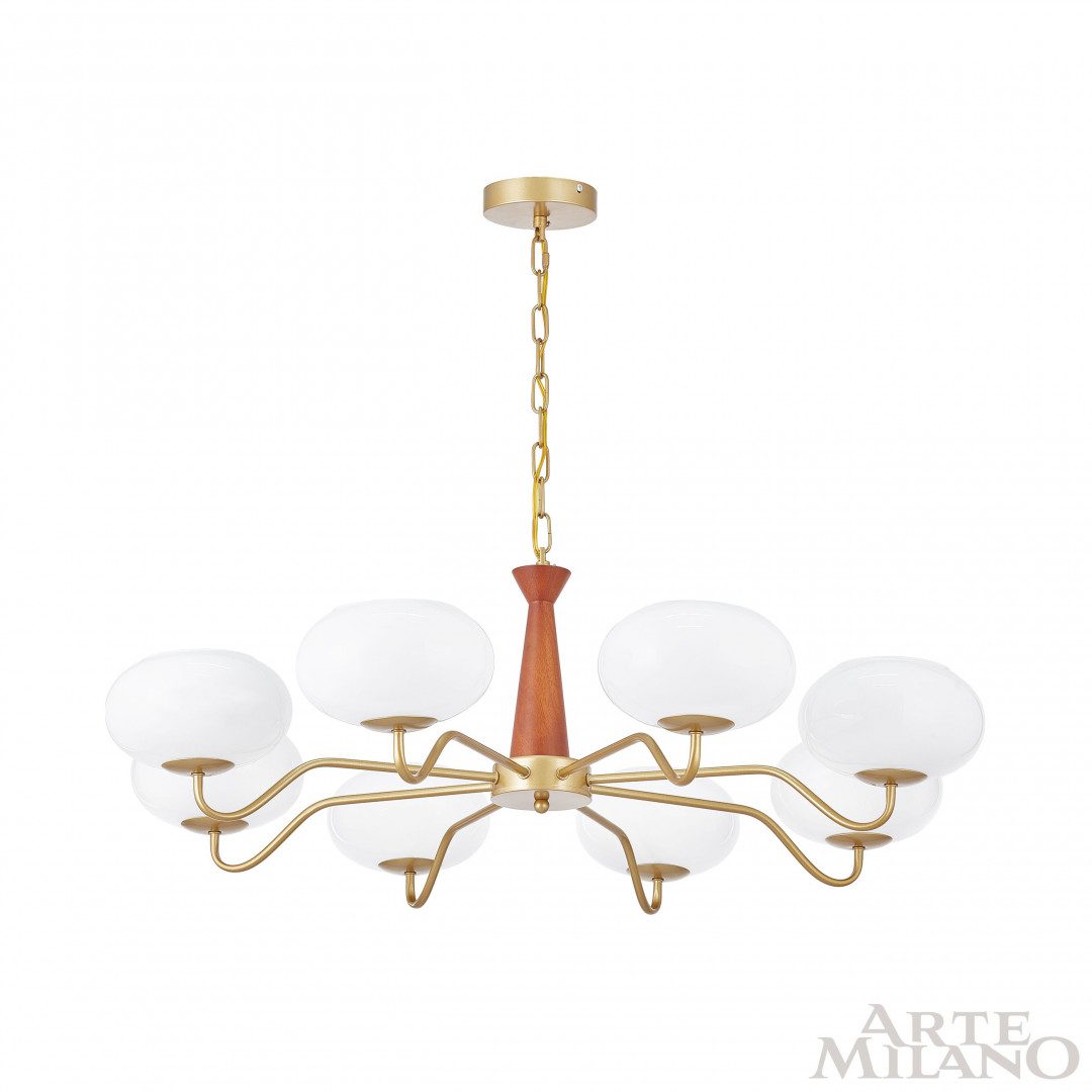 Подвесная люстра Arte Milano Napoli 310166/D900/8 BS/WD Подвесная люстра Arte Milano Napoli 310166/D900/8 BS/WD