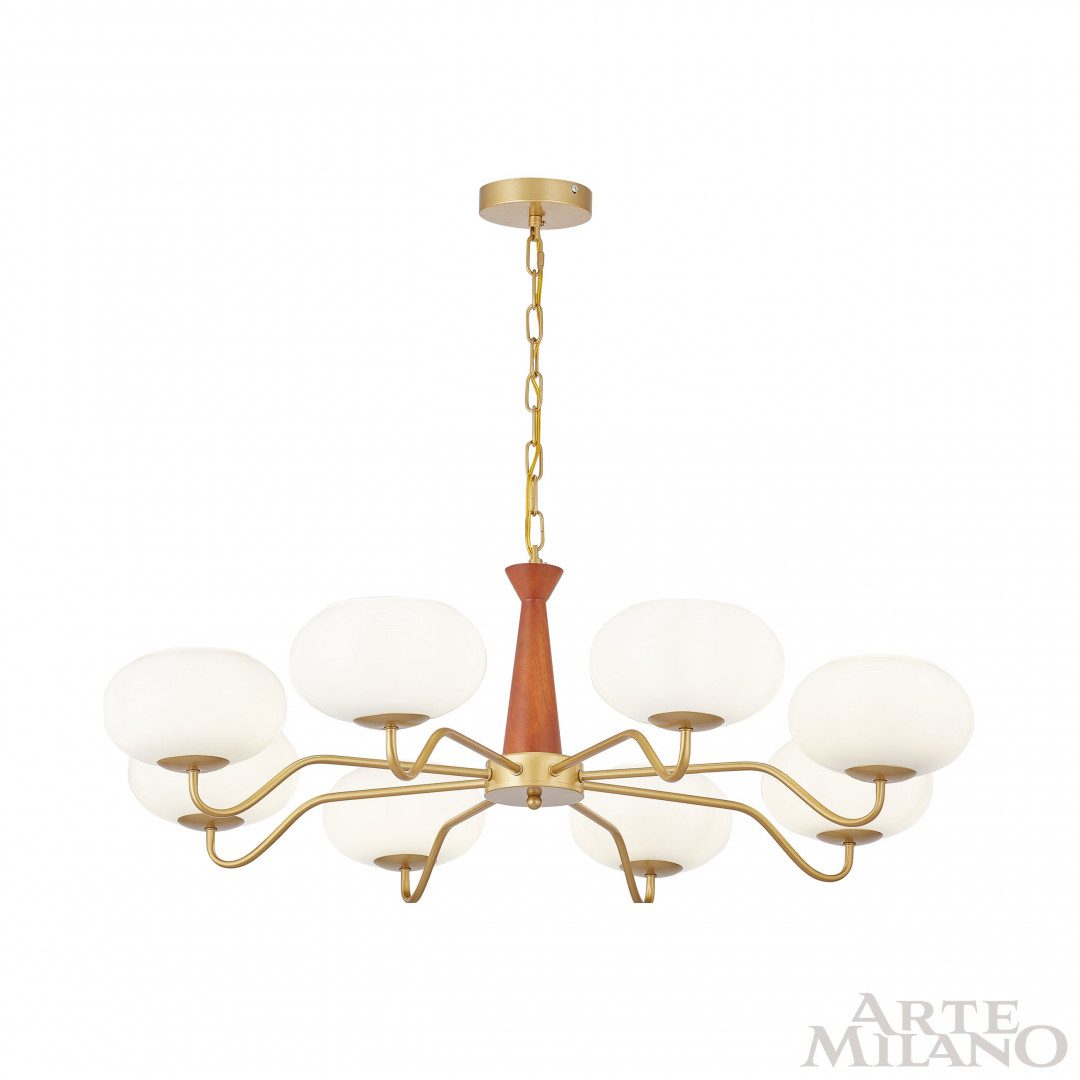 Подвесная люстра Arte Milano Napoli 310166/D900/8 BS/WD Подвесная люстра Arte Milano Napoli 310166/D900/8 BS/WD