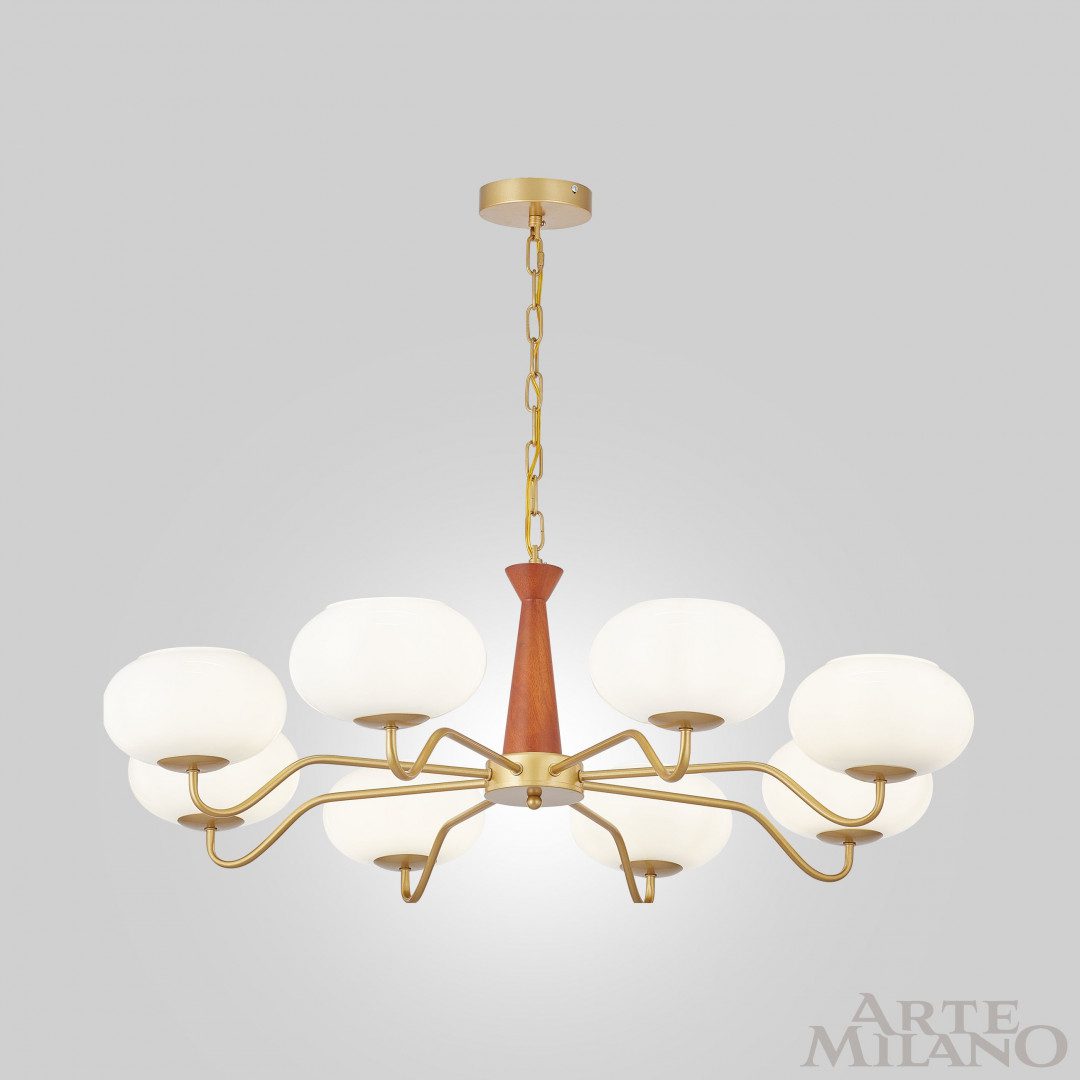 Подвесная люстра Arte Milano Napoli 310166/D900/8 BS/WD Подвесная люстра Arte Milano Napoli 310166/D900/8 BS/WD