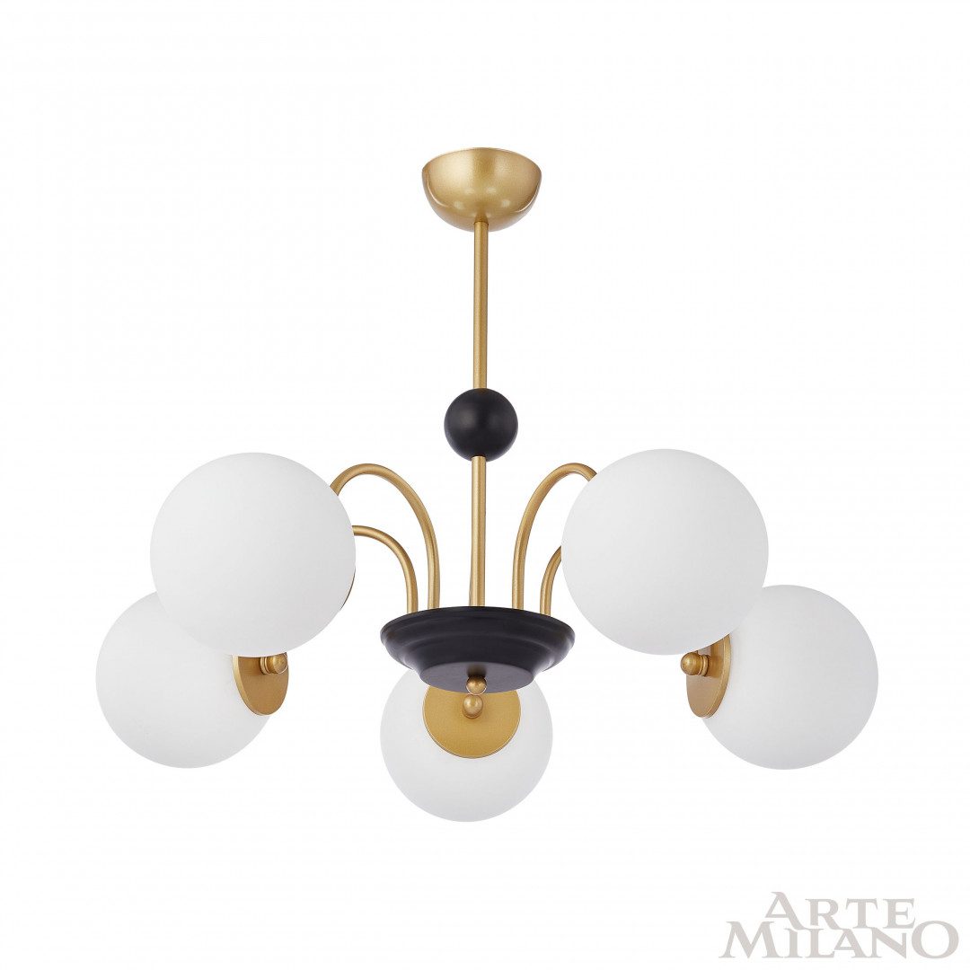 Люстра на штанге Arte Milano Napoli 312066/D700/5 BS/BK Люстра на штанге Arte Milano Napoli 312066/D700/5 BS/BK