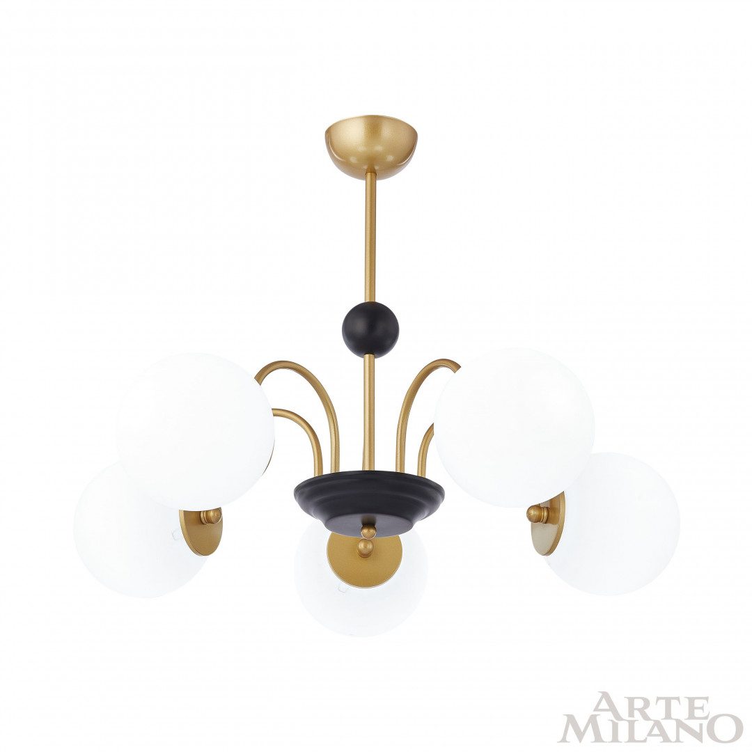 Люстра на штанге Arte Milano Napoli 312066/D700/5 BS/BK Люстра на штанге Arte Milano Napoli 312066/D700/5 BS/BK