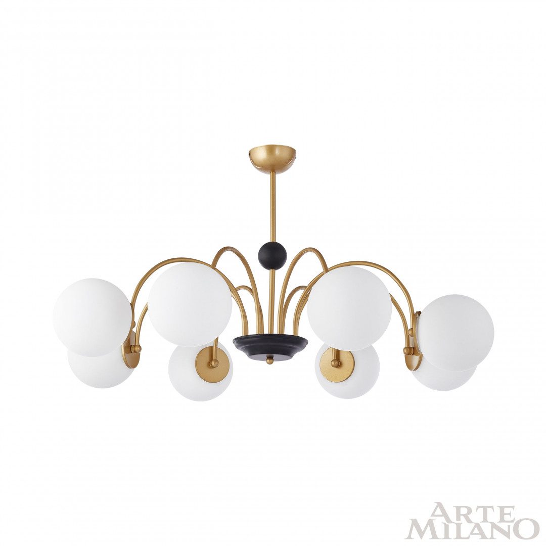 Люстра на штанге Arte Milano Napoli 312066/D940/8 BS/BK Люстра на штанге Arte Milano Napoli 312066/D940/8 BS/BK