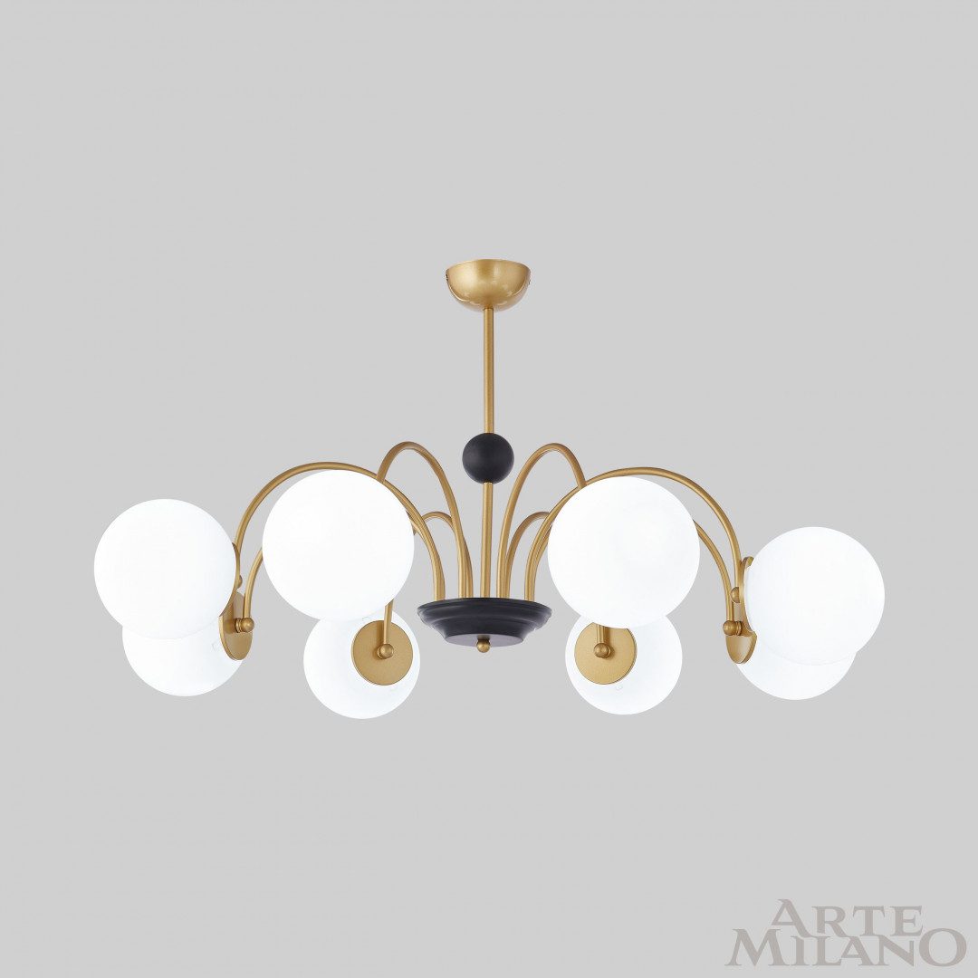 Люстра на штанге Arte Milano Napoli 312066/D940/8 BS/BK Люстра на штанге Arte Milano Napoli 312066/D940/8 BS/BK