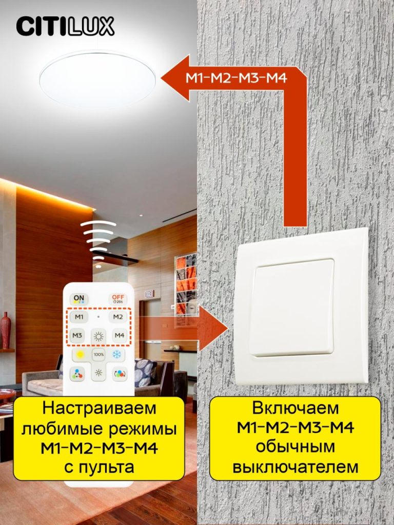 Потолочная светодиодная люстра Citilux Симпла CL714K330G