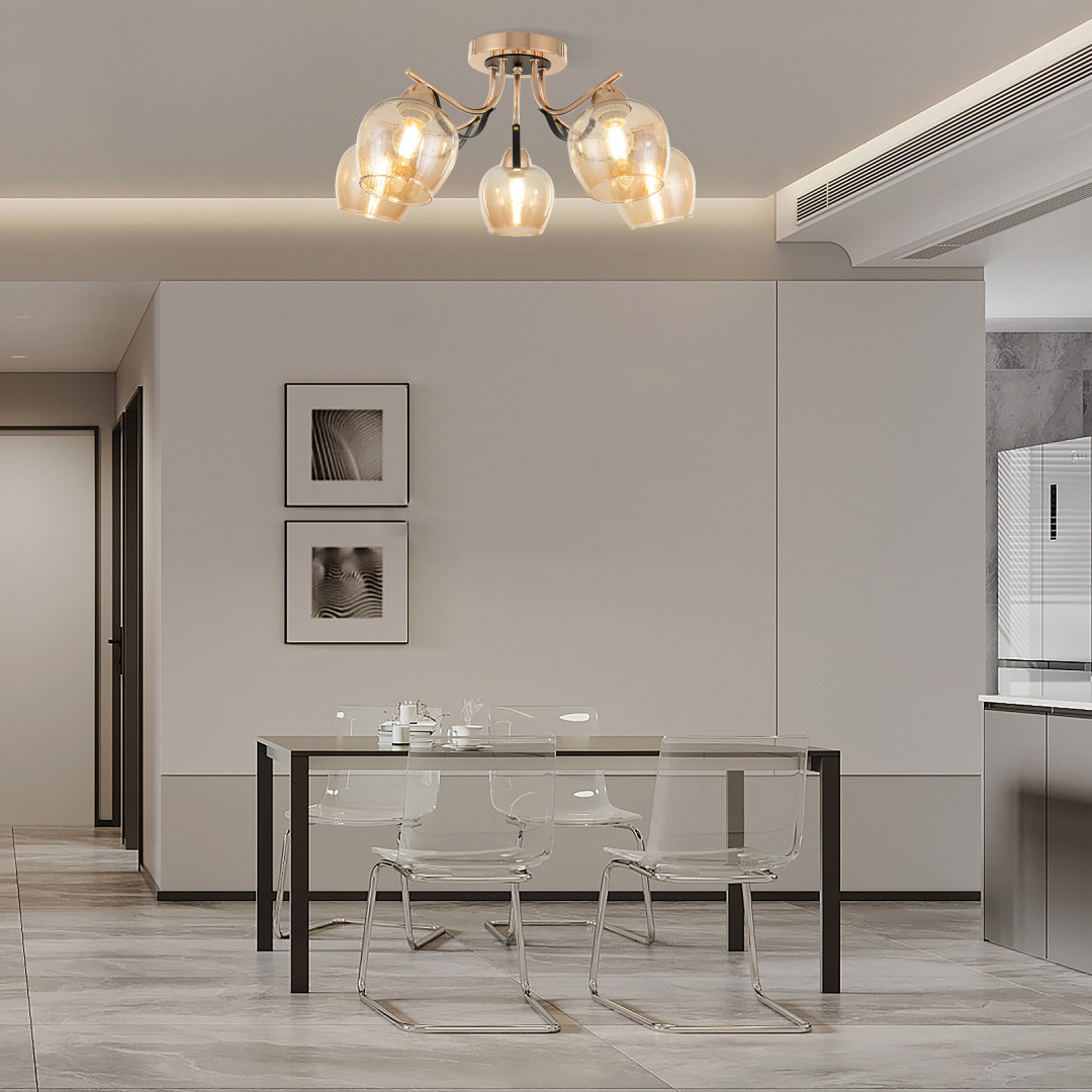 Потолочная люстра Arte Milano Amalfi 322306/5 FG+BK Потолочная люстра Arte Milano Amalfi 322306/5 FG+BK