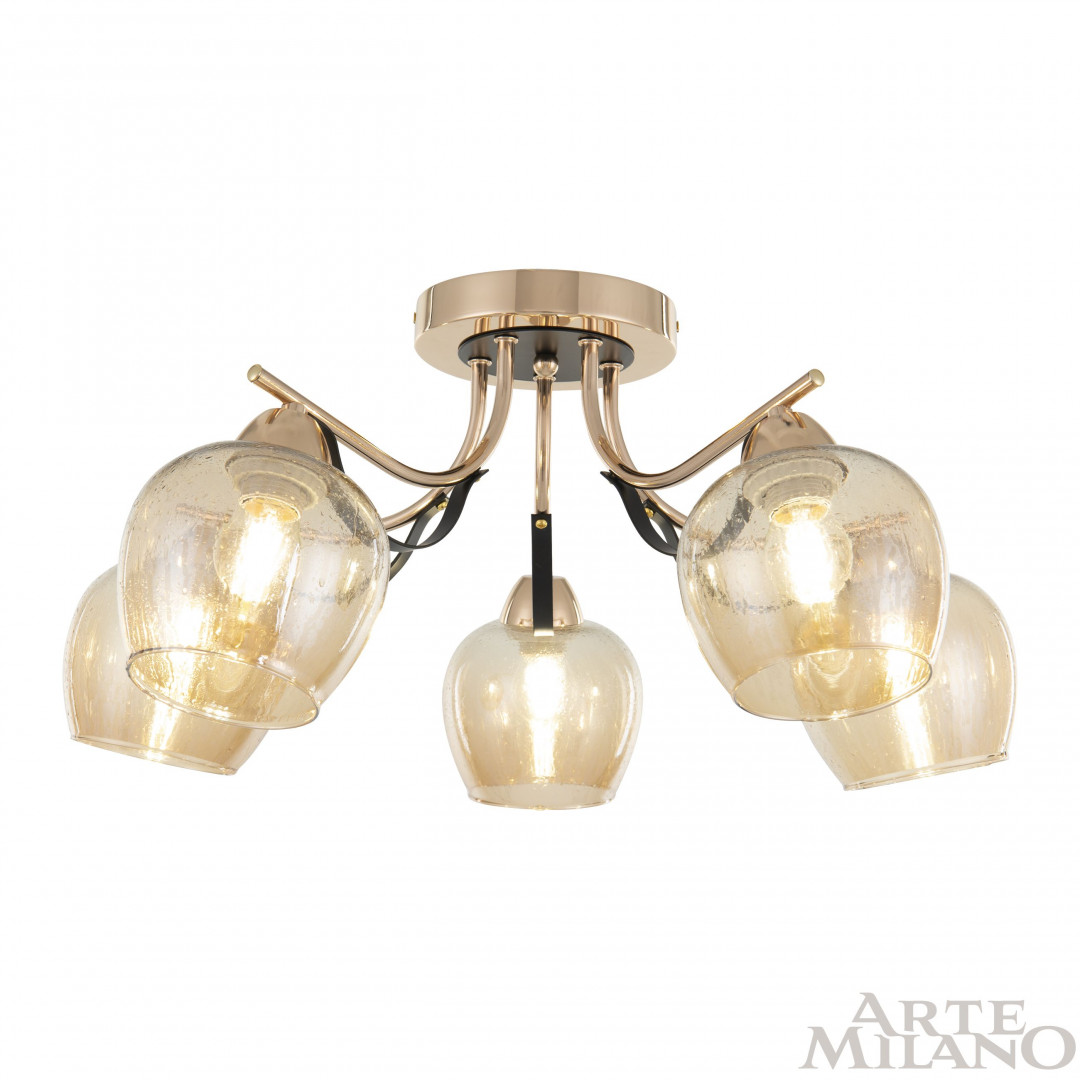 Потолочная люстра Arte Milano Amalfi 322306/5 FG+BK Потолочная люстра Arte Milano Amalfi 322306/5 FG+BK