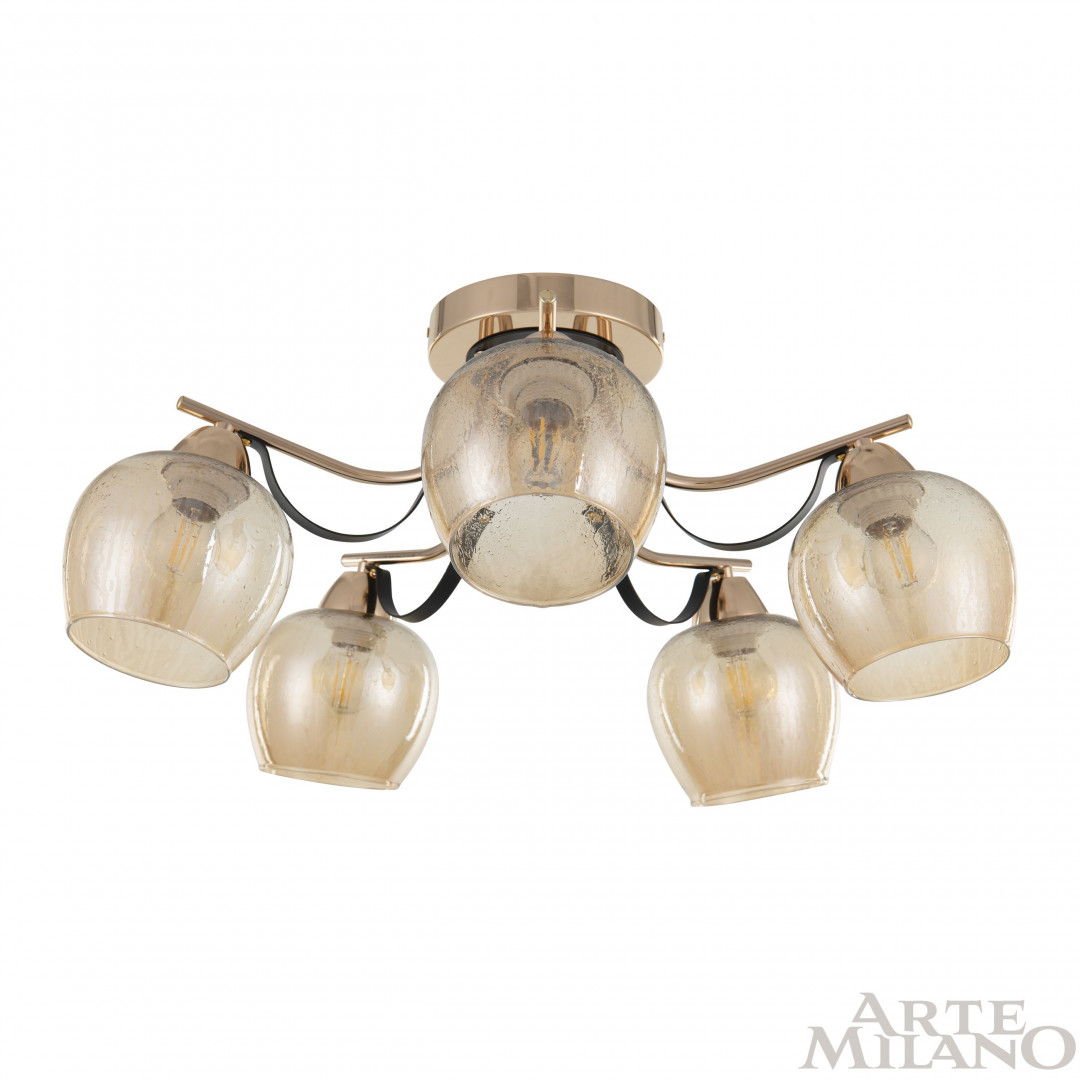 Потолочная люстра Arte Milano Amalfi 322306/5 FG+BK Потолочная люстра Arte Milano Amalfi 322306/5 FG+BK