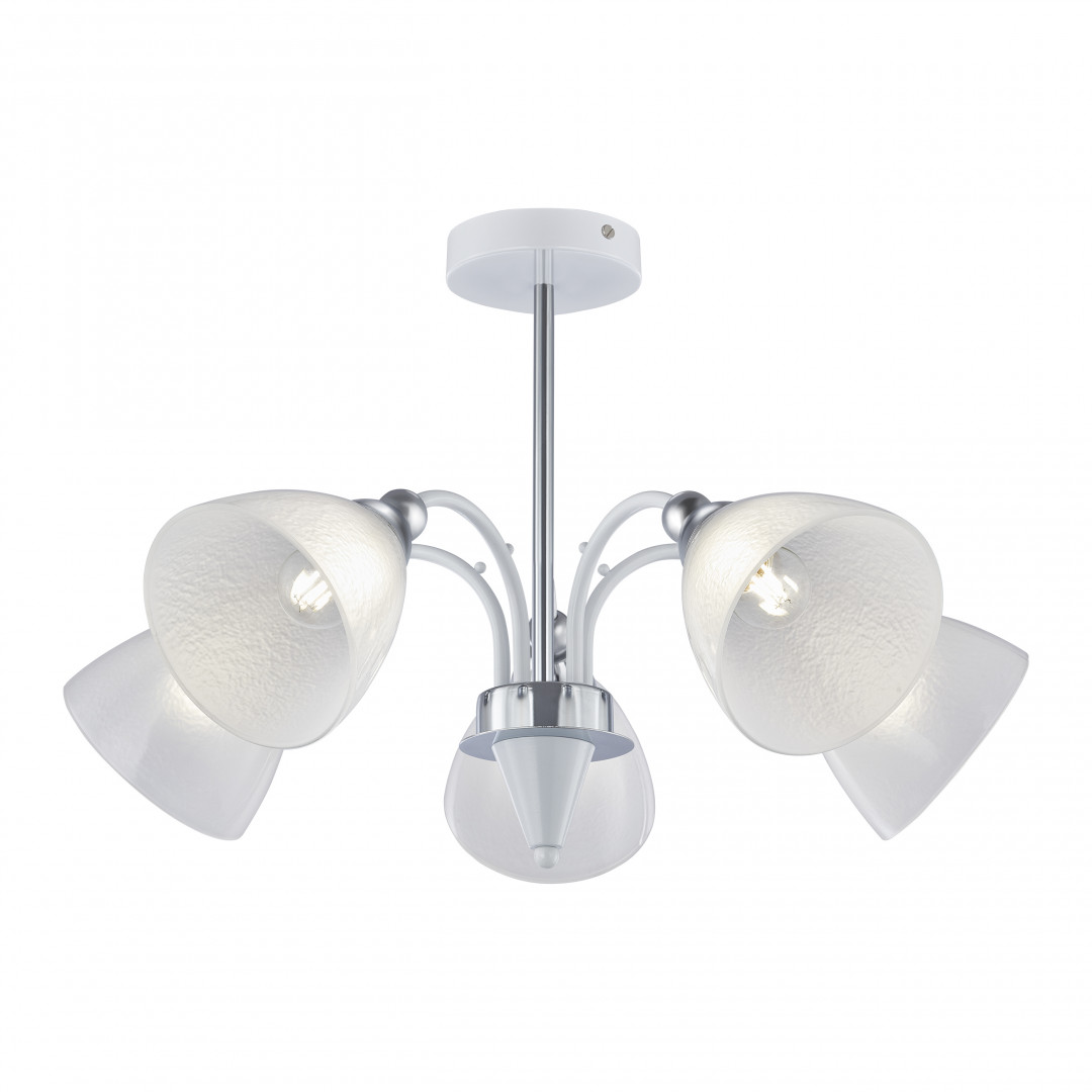 Люстра на штанге Arte Milano Napoli 326008/5 WH+CR Люстра на штанге Arte Milano Napoli 326008/5 WH+CR
