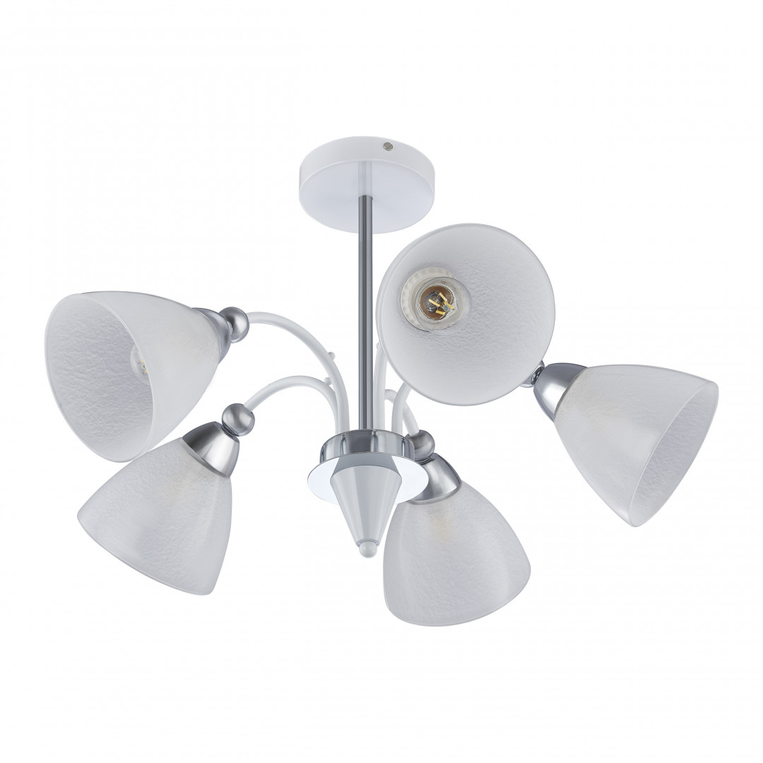 Люстра на штанге Arte Milano Napoli 326008/5 WH+CR Люстра на штанге Arte Milano Napoli 326008/5 WH+CR