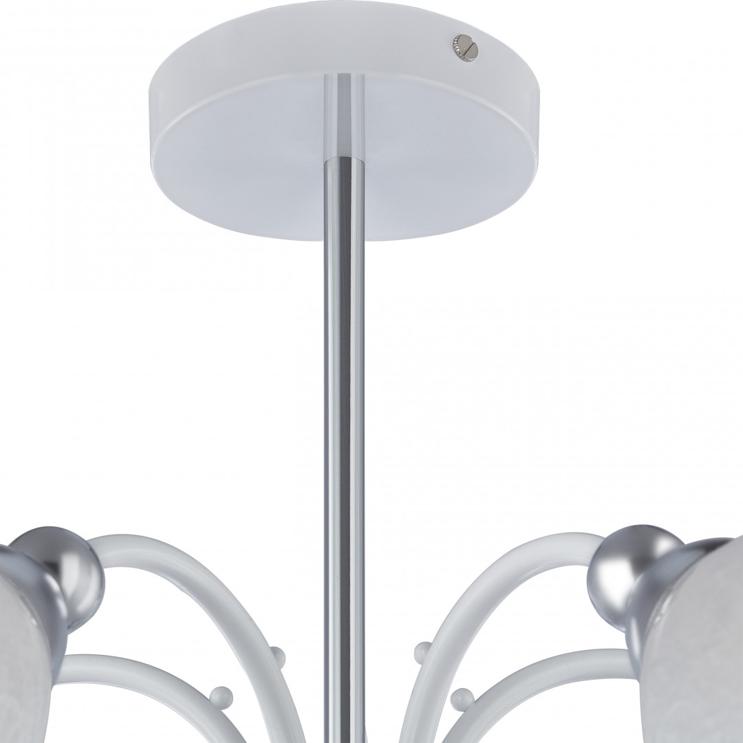 Люстра на штанге Arte Milano Napoli 326008/5 WH+CR Люстра на штанге Arte Milano Napoli 326008/5 WH+CR