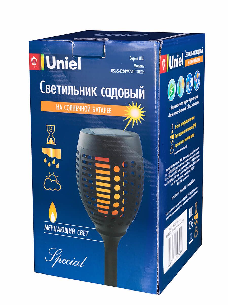 Светильник на солнечных батареях (UL-00004281) Uniel Фонари USL-S-183/PM490 Small Torch Светильник на солнечных батареях (UL-00004281) Uniel Фонари USL-S-183/PM490 Small Torch