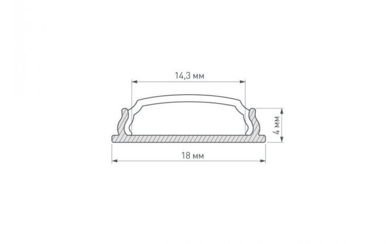 Профиль Arlight ARH-BENT-W18-2000 ANOD 023087