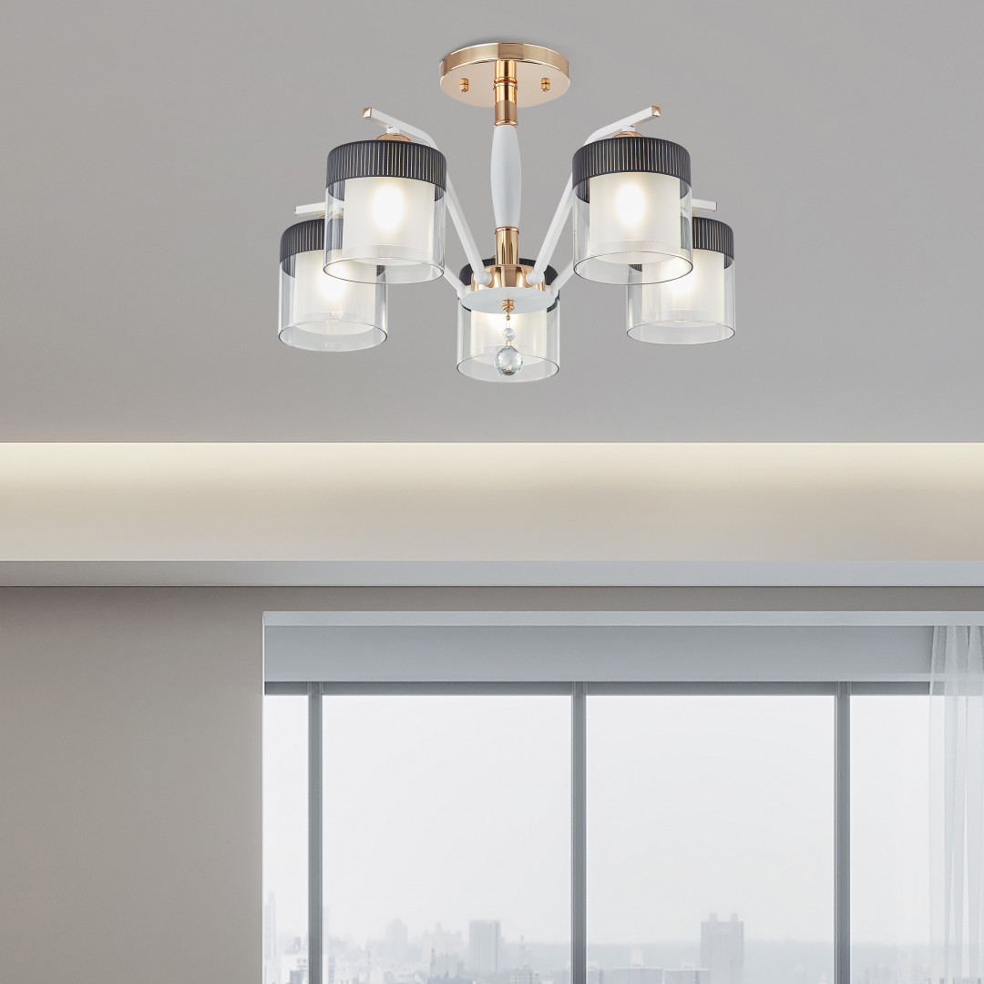 Люстра на штанге Arte Milano Napoli 332646/5 FGD+WT Люстра на штанге Arte Milano Napoli 332646/5 FGD+WT