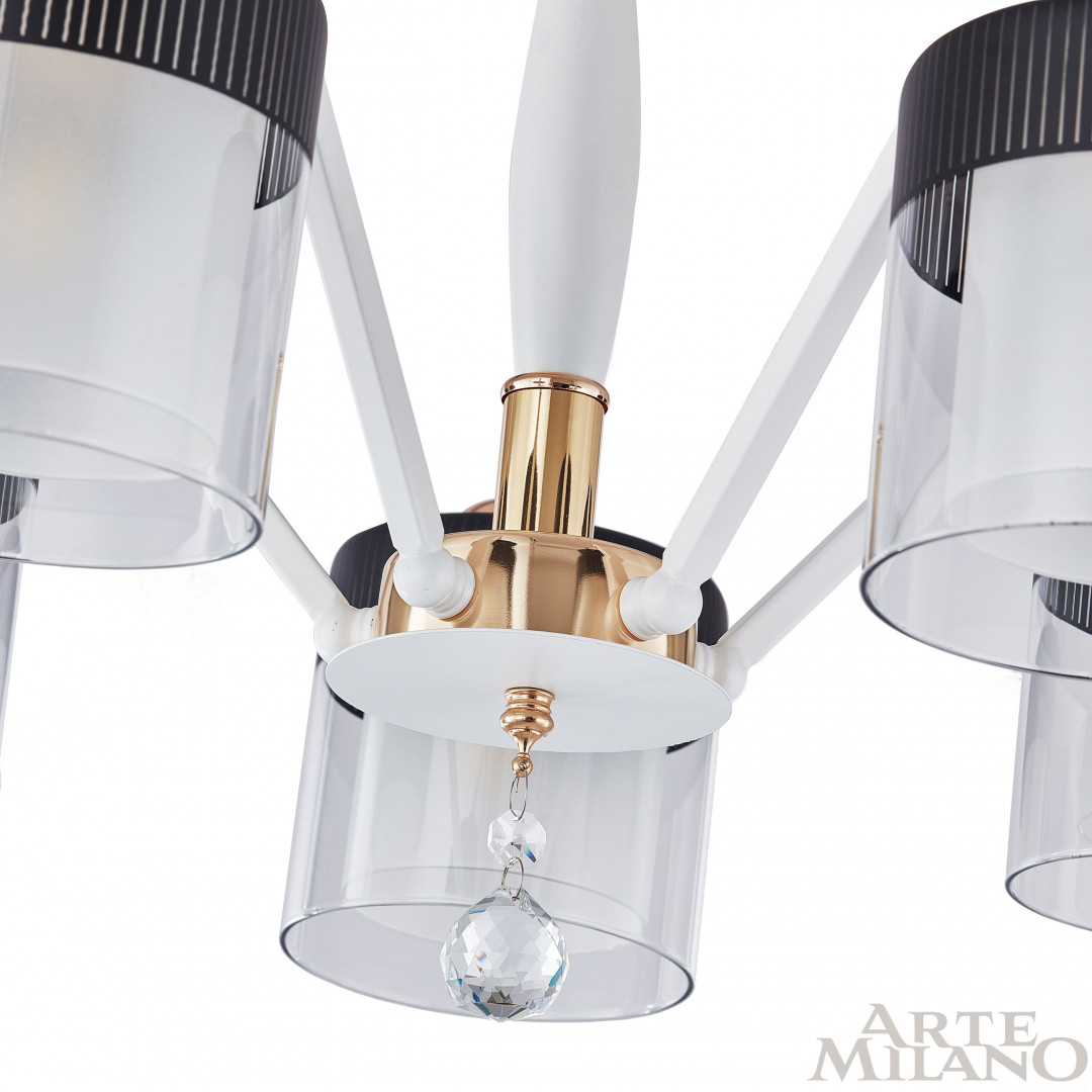 Люстра на штанге Arte Milano Napoli 332646/5 FGD+WT Люстра на штанге Arte Milano Napoli 332646/5 FGD+WT