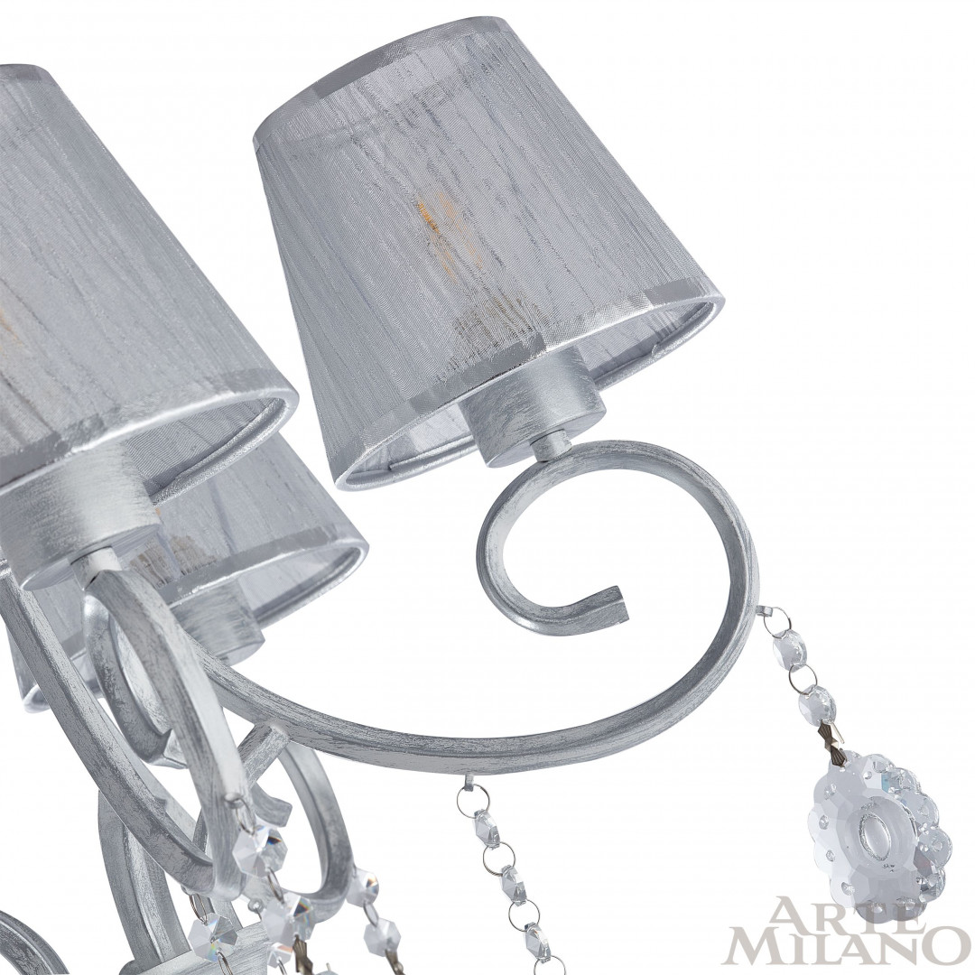 Потолочная люстра Arte Milano Amalfi 337146/5 WT+SL Потолочная люстра Arte Milano Amalfi 337146/5 WT+SL