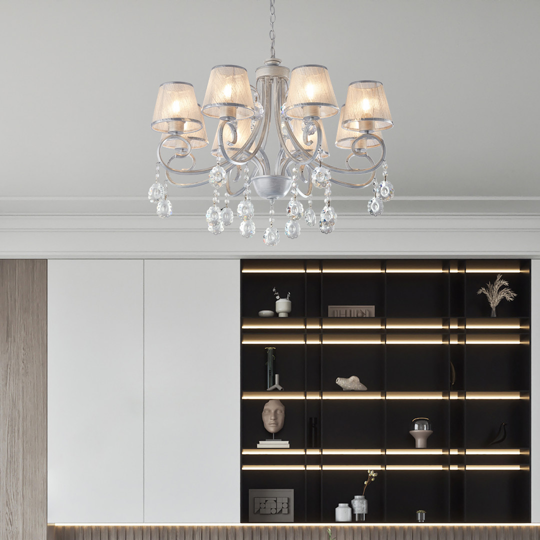 Потолочная люстра Arte Milano Amalfi 337146/8 WT+SL Потолочная люстра Arte Milano Amalfi 337146/8 WT+SL