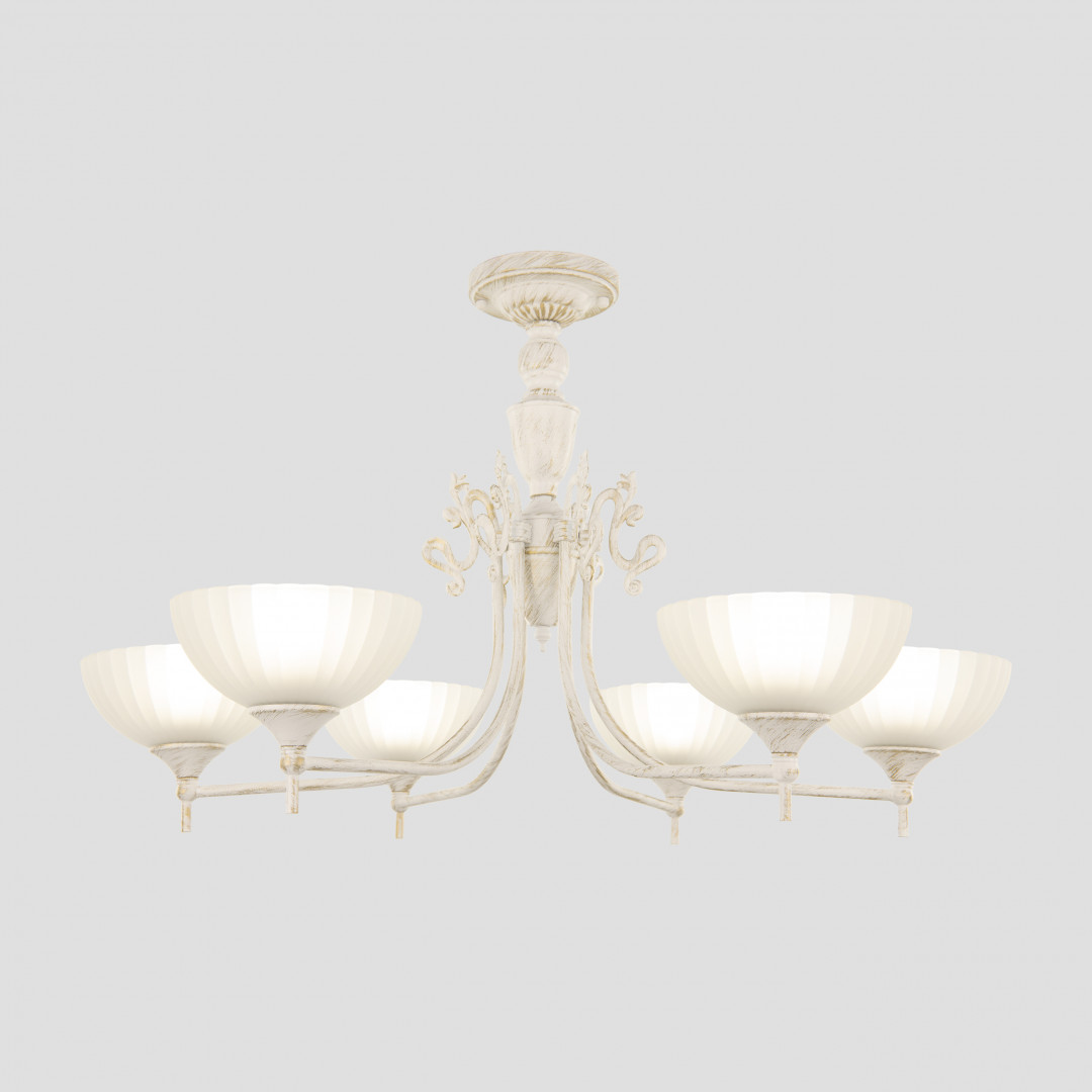 Потолочная люстра Arte Milano 340049/6 WT+G Потолочная люстра Arte Milano 340049/6 WT+G