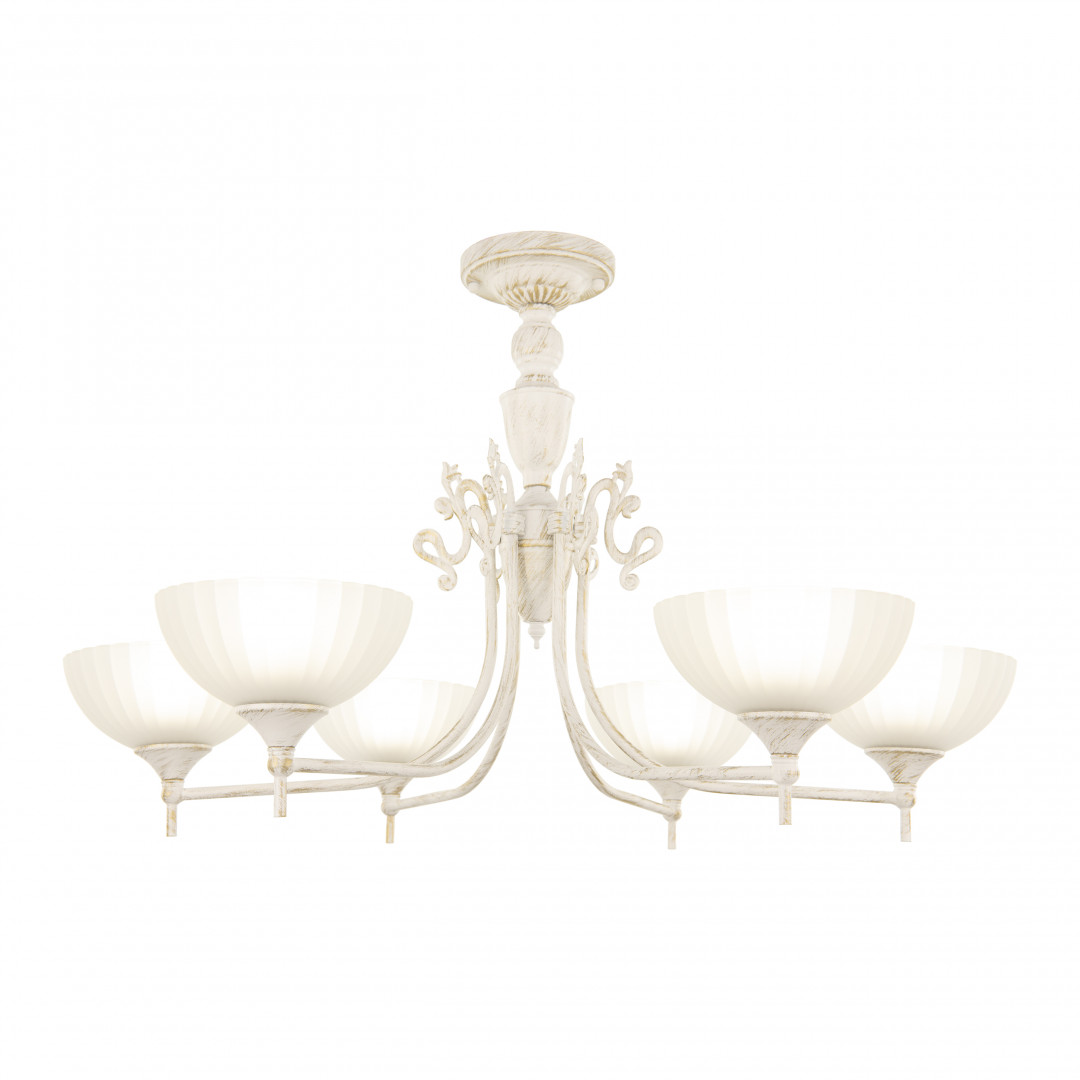 Потолочная люстра Arte Milano 340049/6 WT+G Потолочная люстра Arte Milano 340049/6 WT+G