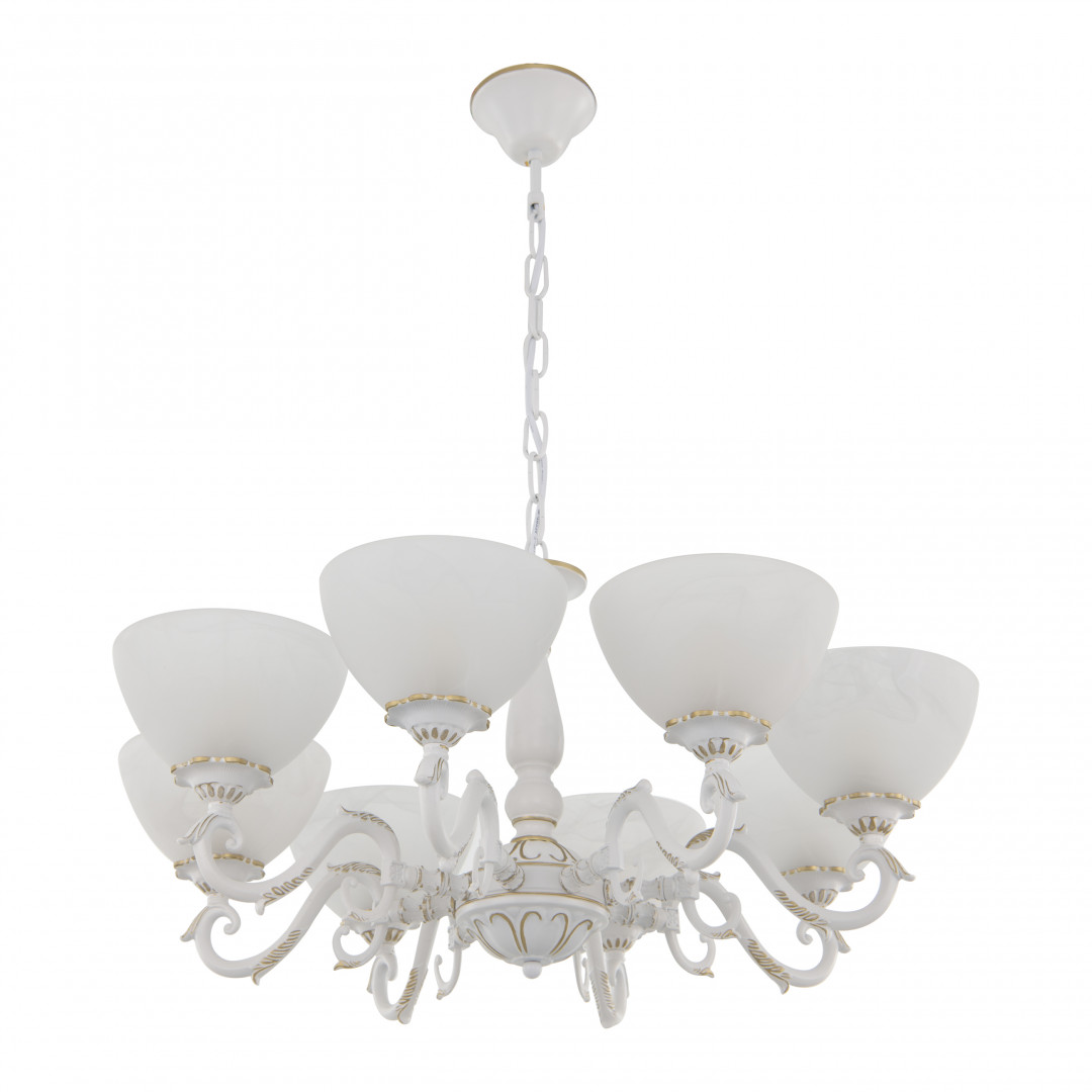 Подвесная люстра Arte Milano 340518/8 WT+G Подвесная люстра Arte Milano 340518/8 WT+G