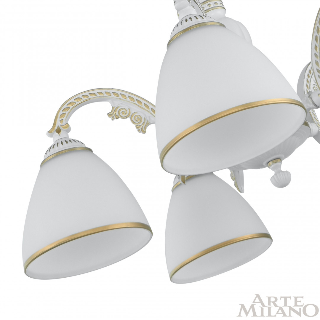 Подвесная люстра Arte Milano 340837/5 WT+G Подвесная люстра Arte Milano 340837/5 WT+G