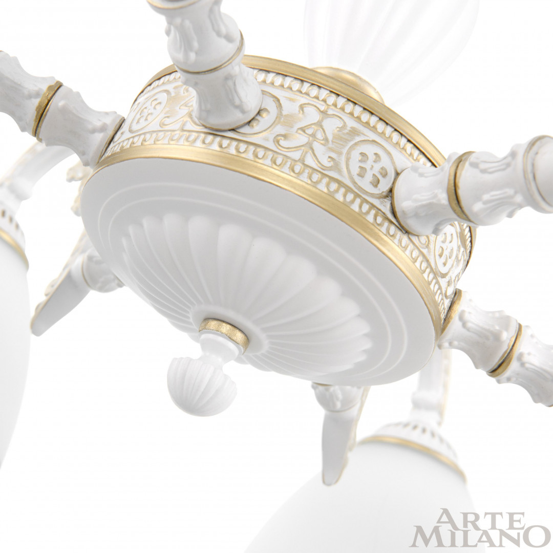 Подвесная люстра Arte Milano 340837/6 WT+G Подвесная люстра Arte Milano 340837/6 WT+G