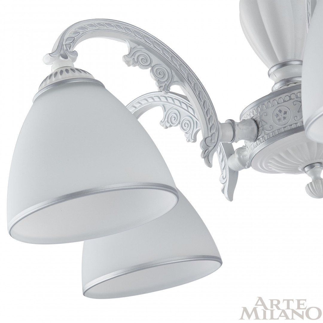 Подвесная люстра Arte Milano 340837/6 WT+SL Подвесная люстра Arte Milano 340837/6 WT+SL