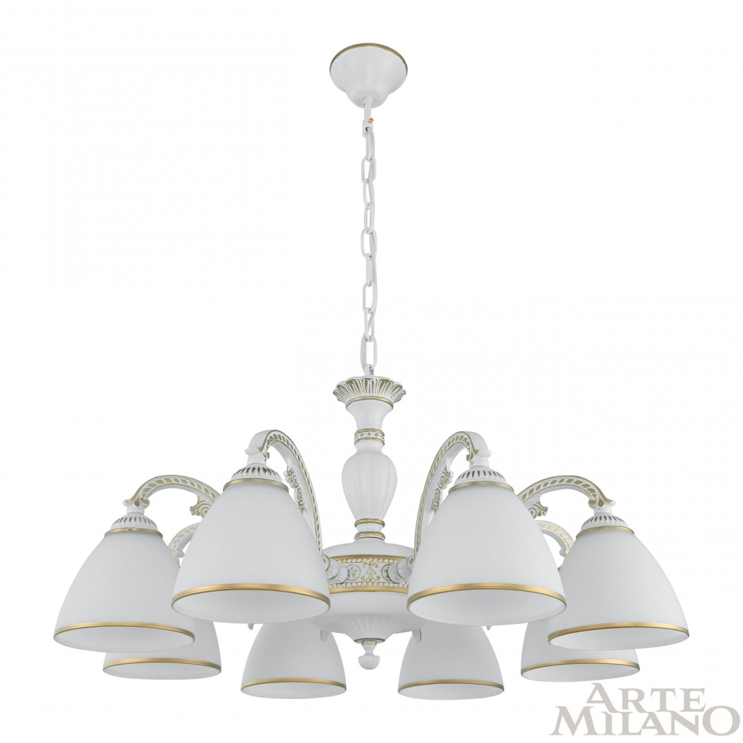Подвесная люстра Arte Milano 340837/8 WT+G Подвесная люстра Arte Milano 340837/8 WT+G