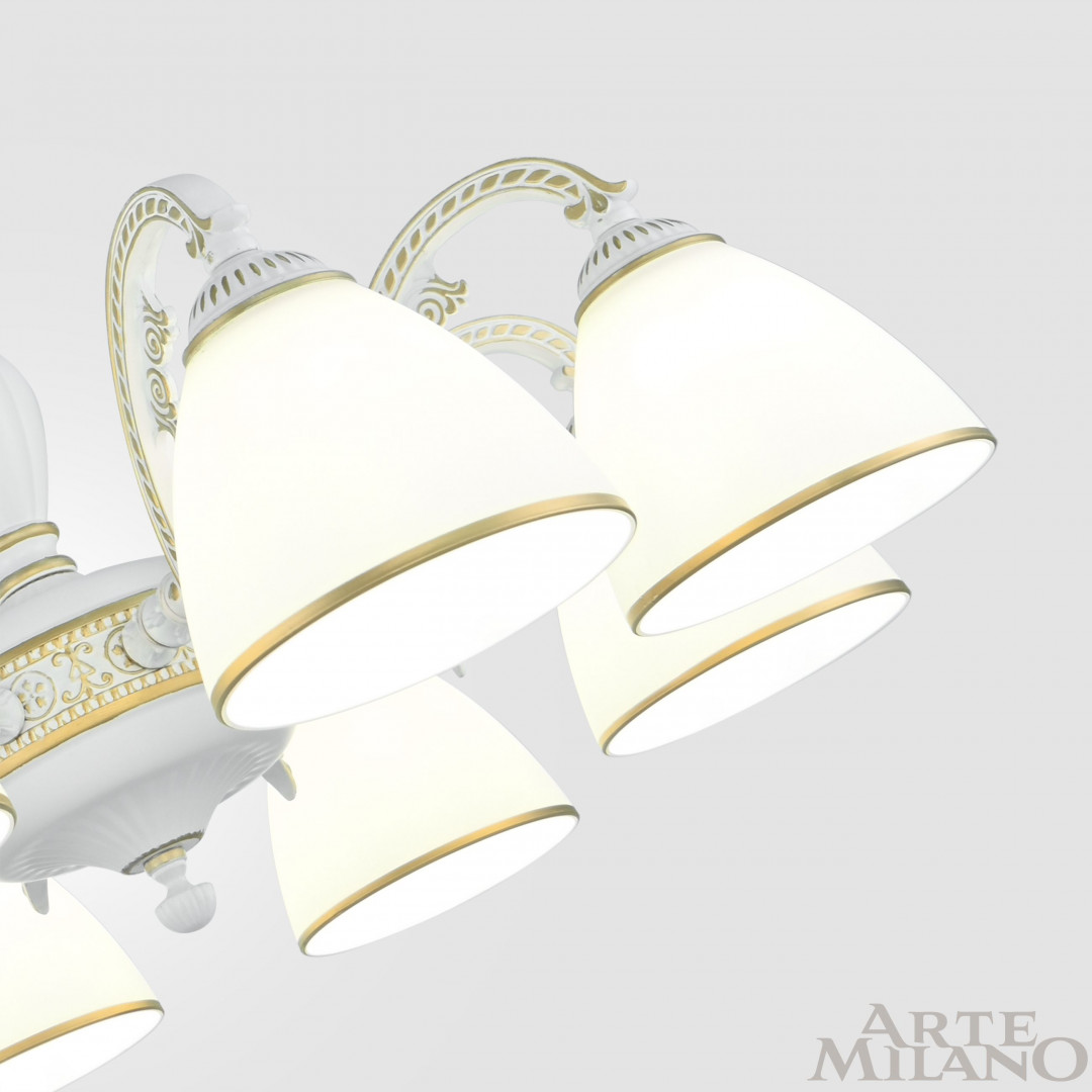 Подвесная люстра Arte Milano 340837/8 WT+G Подвесная люстра Arte Milano 340837/8 WT+G