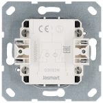 Выключатель двухклавишный со светодиодами 10A 250V с накладкой, цвет Тауп Jasmart G3023NT