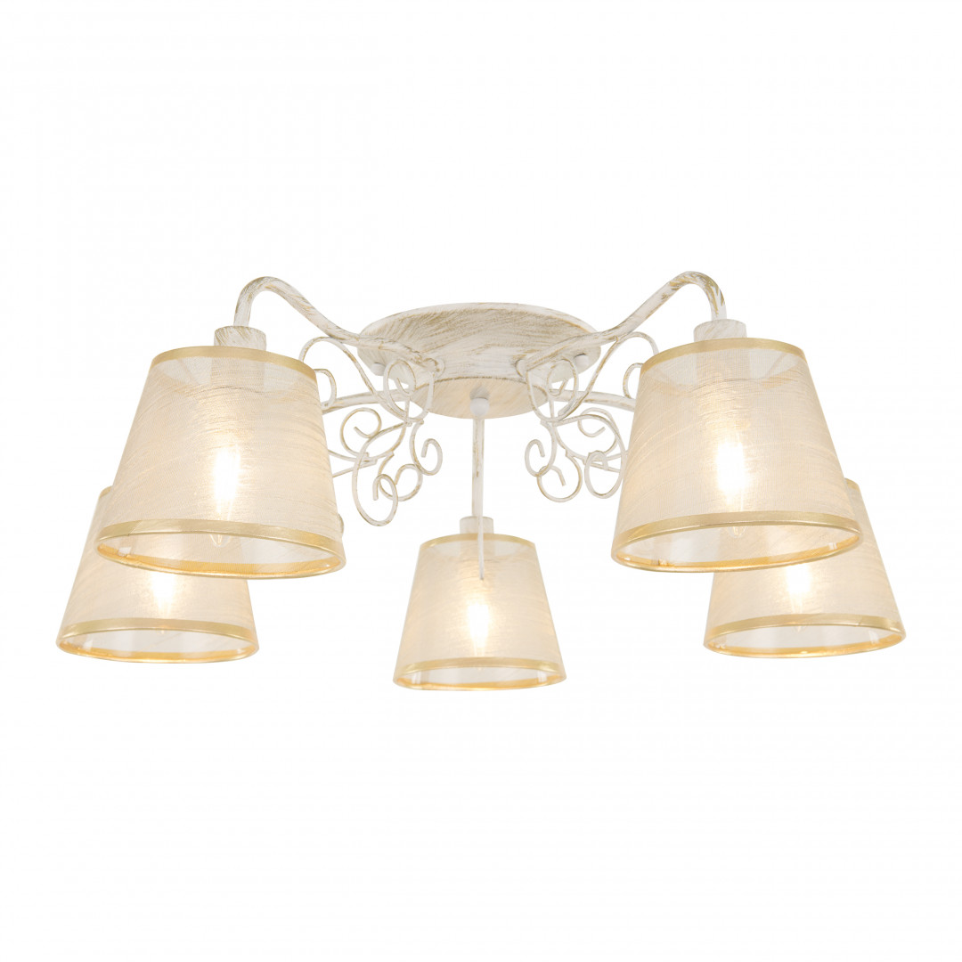 Потолочная люстра Arte Milano 341120/5 WT+G Потолочная люстра Arte Milano 341120/5 WT+G