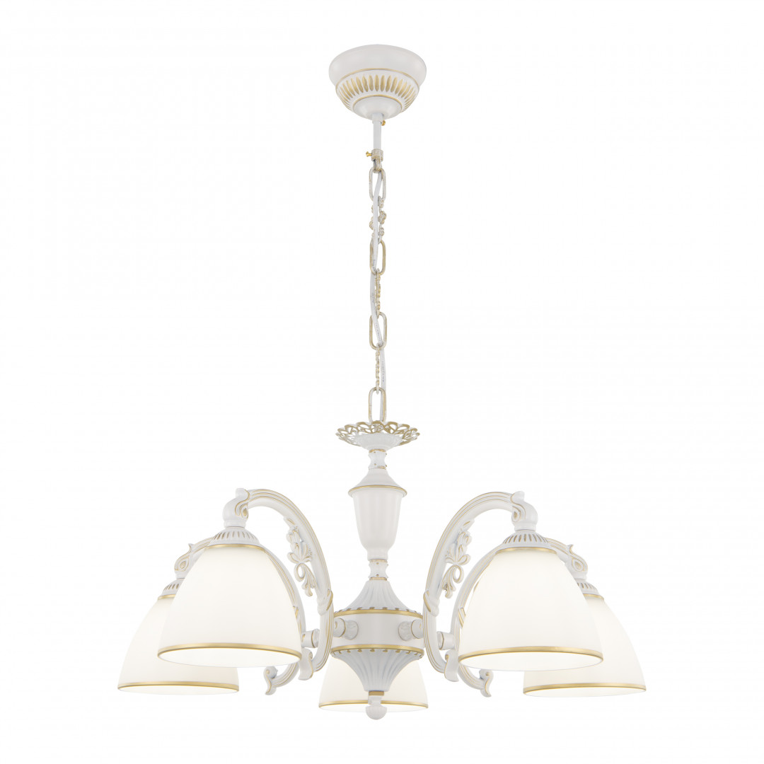 Подвесная люстра Arte Milano 341837/5 WT+G Подвесная люстра Arte Milano 341837/5 WT+G
