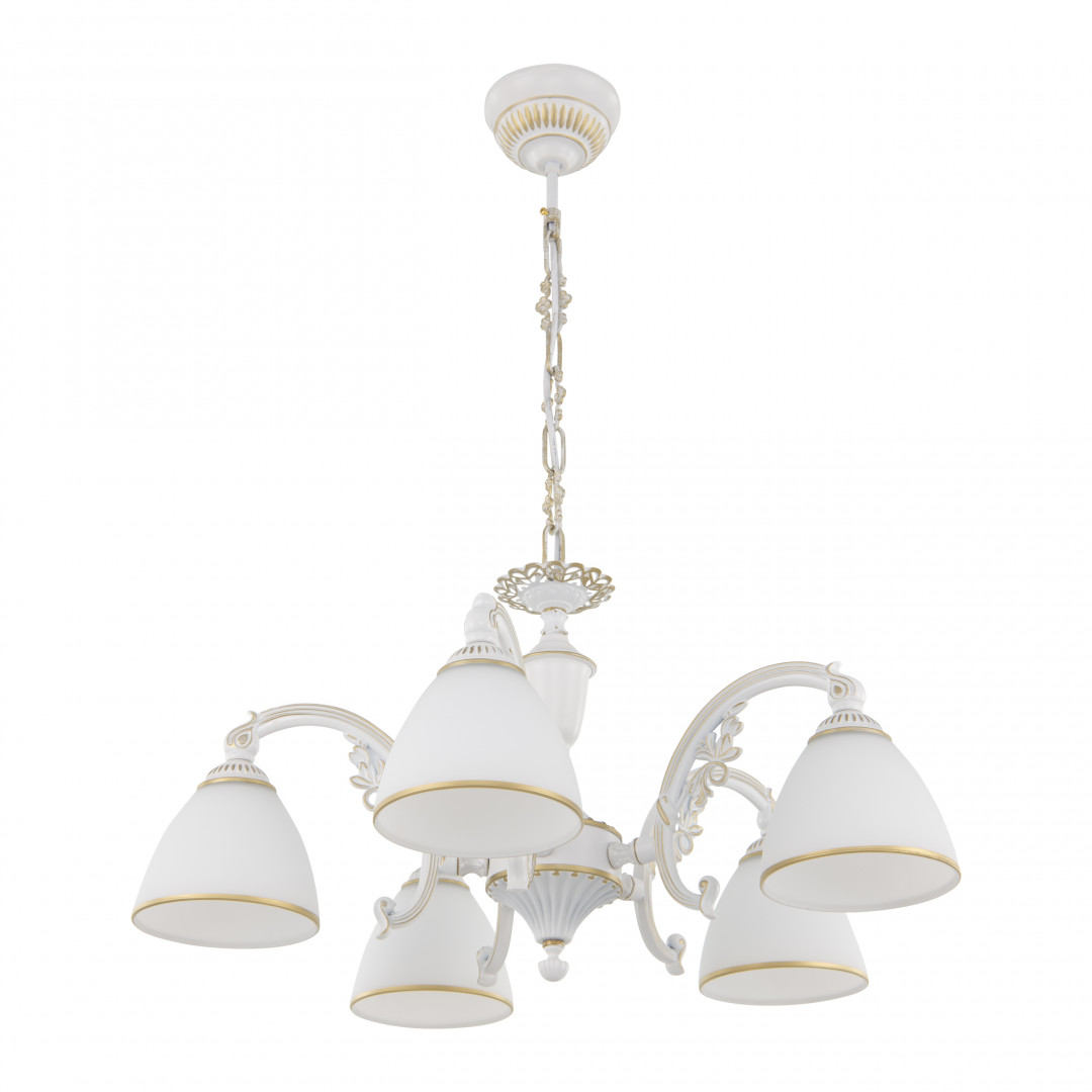 Подвесная люстра Arte Milano 341837/5 WT+G Подвесная люстра Arte Milano 341837/5 WT+G