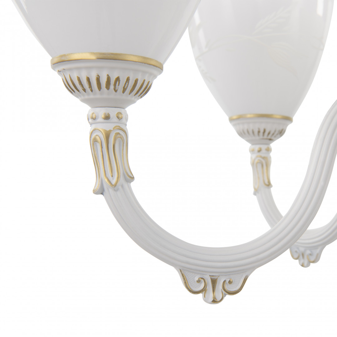 Подвесная люстра Arte Milano 341837/5 WT+G Подвесная люстра Arte Milano 341837/5 WT+G