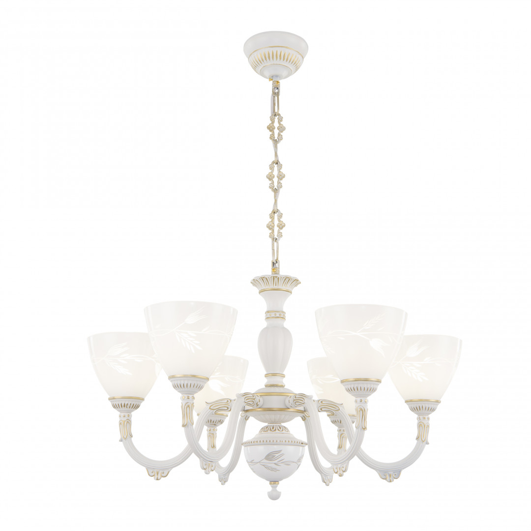 Подвесная люстра Arte Milano 341837/6 WT+G Подвесная люстра Arte Milano 341837/6 WT+G