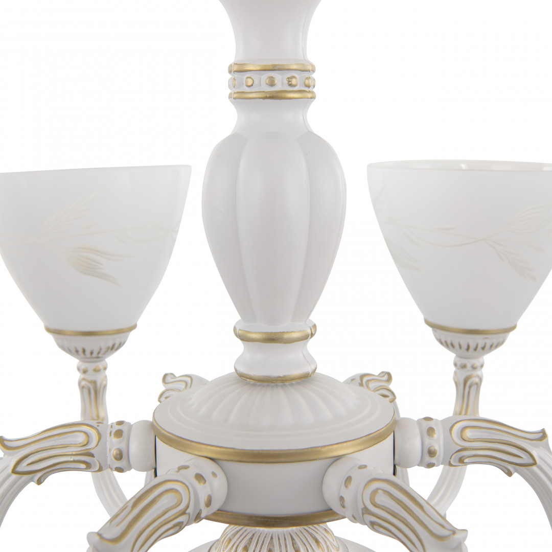 Подвесная люстра Arte Milano 341837/6 WT+G Подвесная люстра Arte Milano 341837/6 WT+G