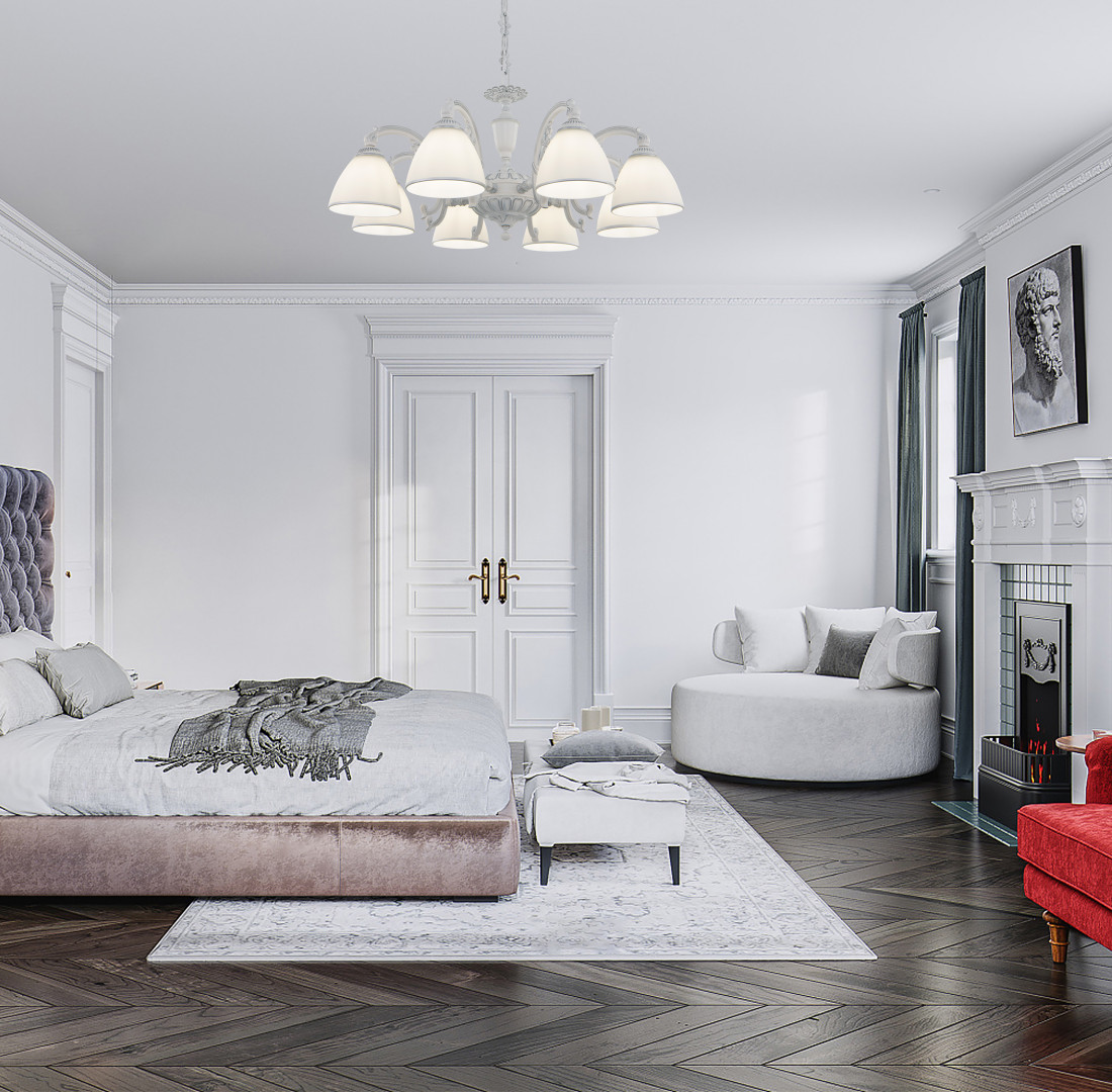 Подвесная люстра Arte Milano 341837/8 WT+SL Подвесная люстра Arte Milano 341837/8 WT+SL