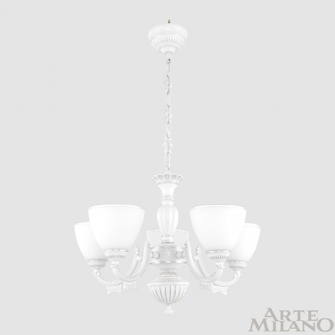 Подвесная люстра Arte Milano 342837/5 WT+SL Подвесная люстра Arte Milano 342837/5 WT+SL