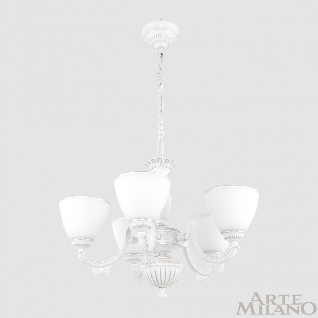Подвесная люстра Arte Milano 342837/5 WT+SL Подвесная люстра Arte Milano 342837/5 WT+SL