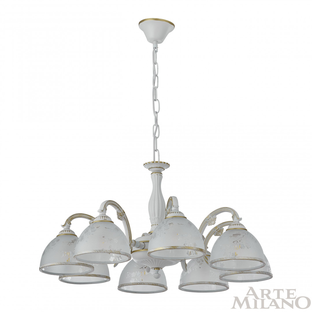 Подвесная люстра Arte Milano 349737/8 WT+G Подвесная люстра Arte Milano 349737/8 WT+G