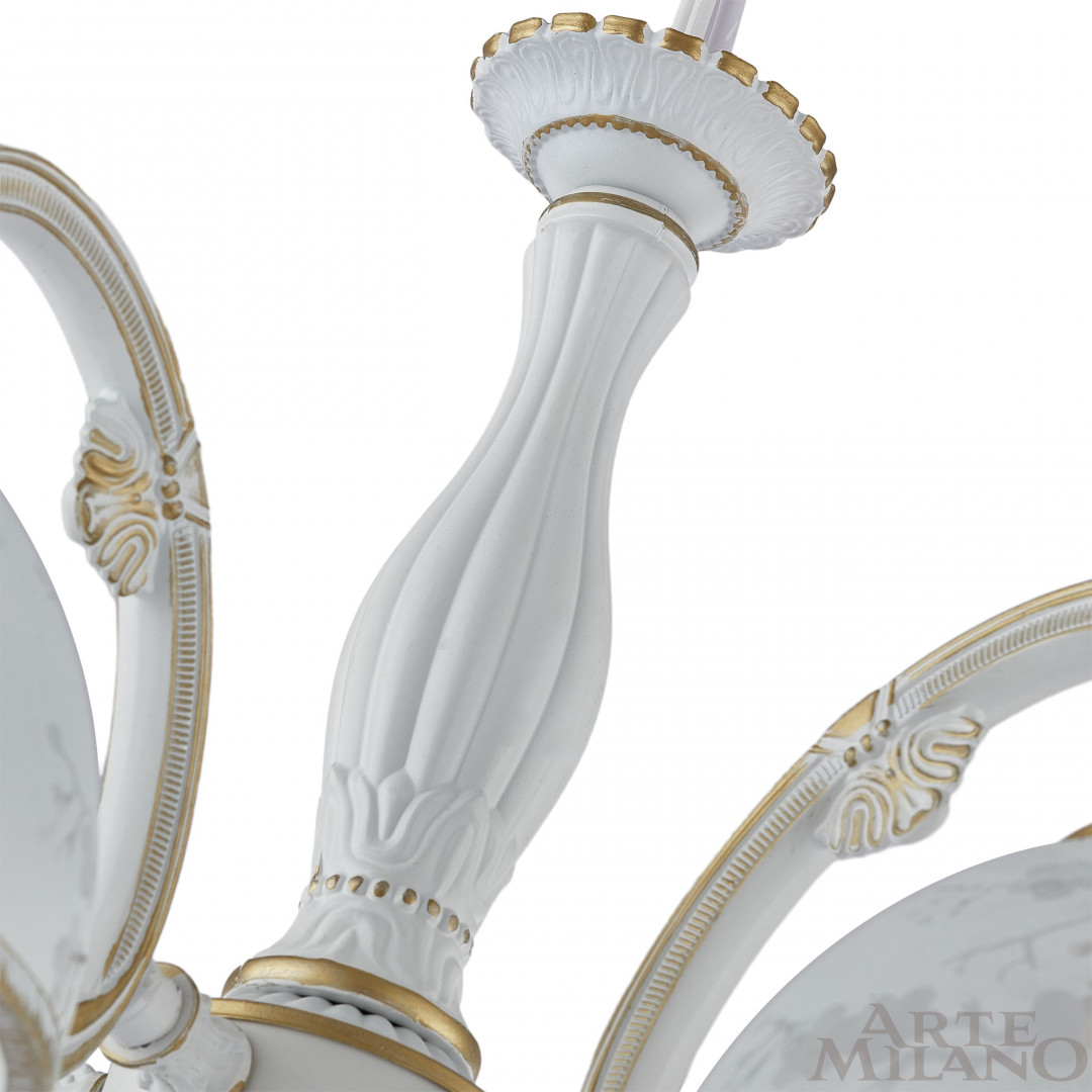 Подвесная люстра Arte Milano 349737/8 WT+G Подвесная люстра Arte Milano 349737/8 WT+G