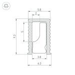 Алюминиевый профиль Arlight SL-MINI-6-H9-2000 ANOD BLACK 044082