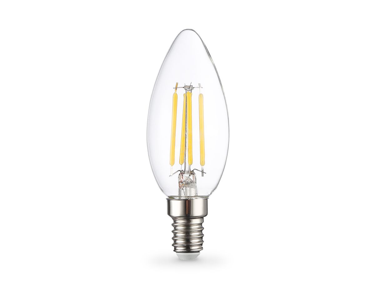 Филаментная светодиодная лампа Ambrella Light Bulbing E14 15W 4000K свеча 351514 Филаментная светодиодная лампа Ambrella Light Bulbing E14 15W 4000K свеча 351514