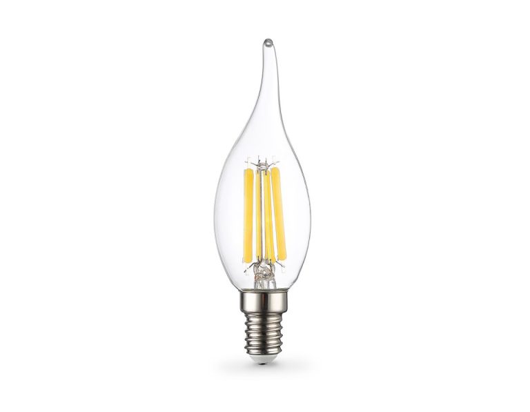 Филаментная светодиодная лампа Ambrella Light Bulbing E14 15W 4000K свеча на ветру 351524