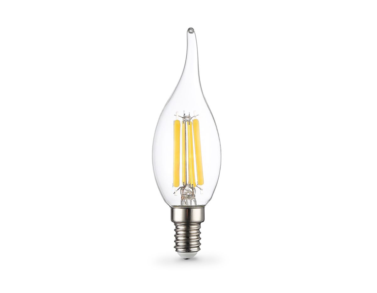 Филаментная светодиодная лампа Ambrella Light Bulbing E14 15W 4000K свеча на ветру 351524 Филаментная светодиодная лампа Ambrella Light Bulbing E14 15W 4000K свеча на ветру 351524