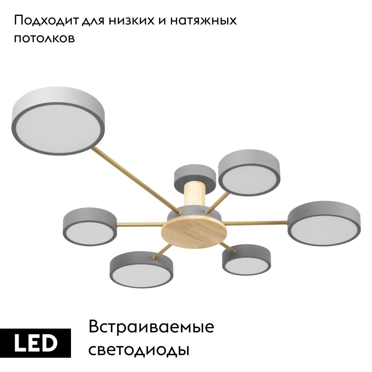 Потолочная люстра Loft IT Sunrise 10316/6 Grey Потолочная люстра Loft IT Sunrise 10316/6 Grey