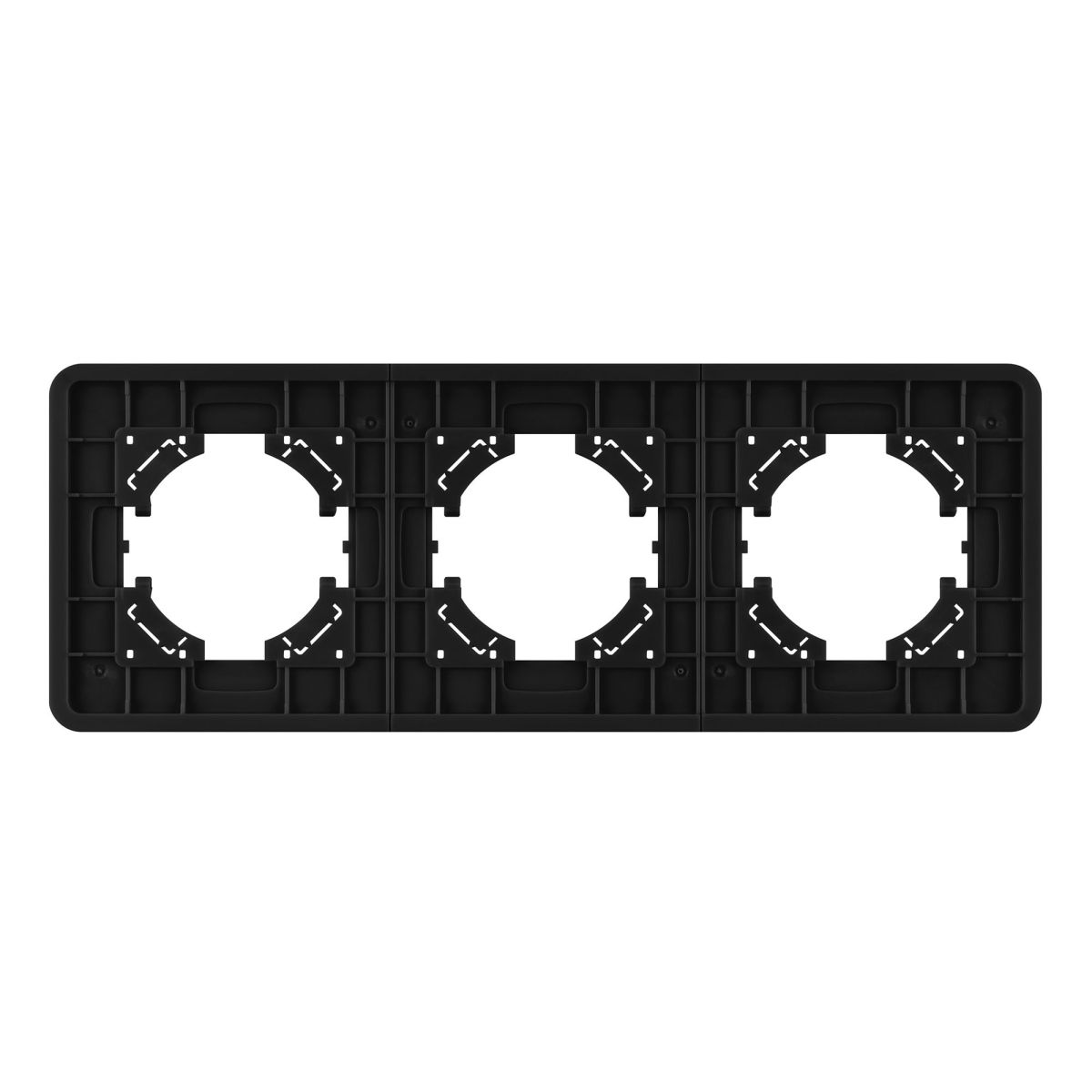 Рамка на 3 поста стеклянная Arlight FRM-OMALI-GS-3-BK 049697 Рамка на 3 поста стеклянная Arlight FRM-OMALI-GS-3-BK 049697